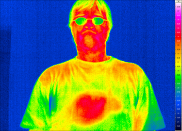 Temperaturerhöhung (+3°C) auf dem "Reibungs Herz"